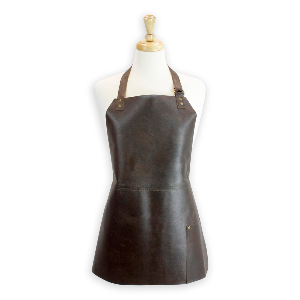 Short Leather Bib Apron - Premium