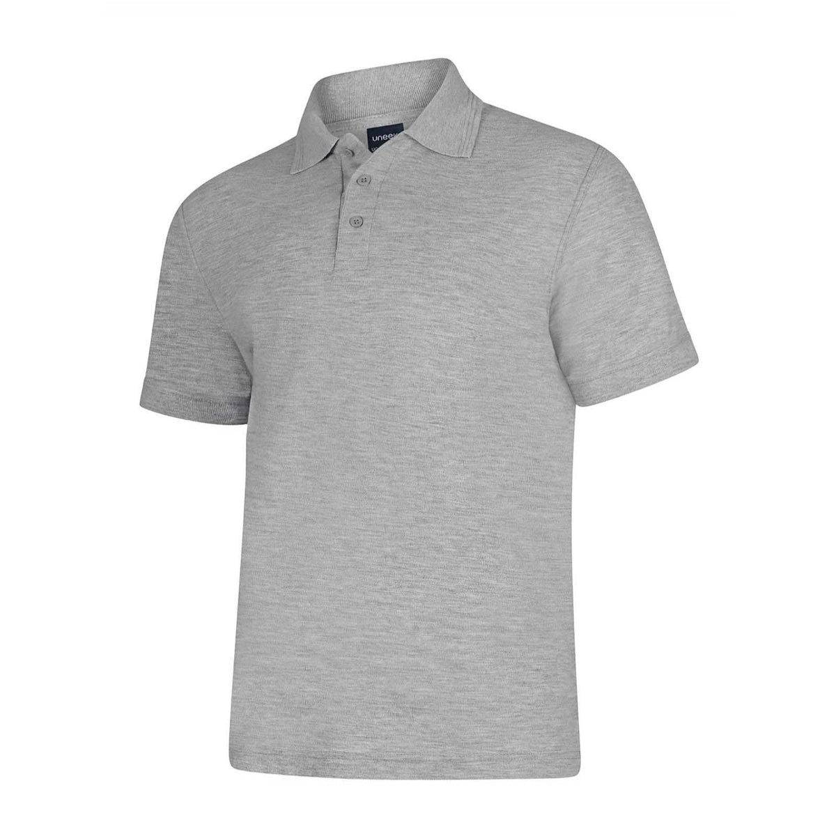 Uneek Deluxe Polo Shirt - Heather Grey / XL